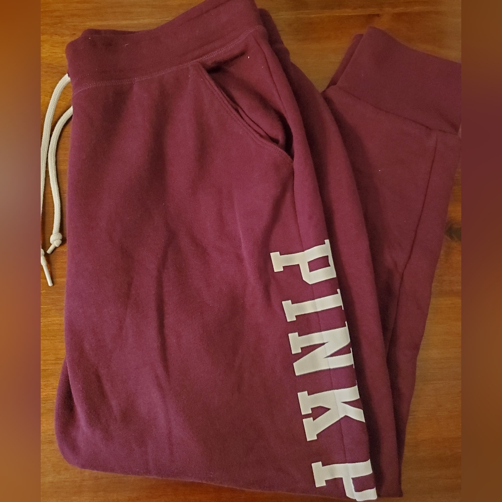 Pink Victoria Secret jogger pants